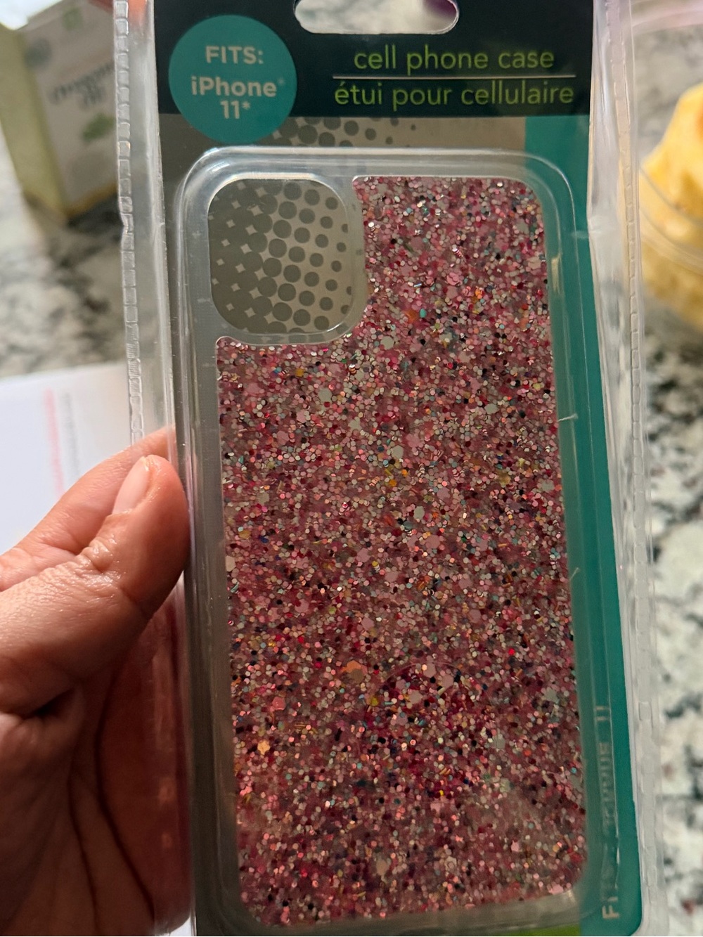 e-Circuit Pink Glitter Phone Case - Fits iPhone 11
